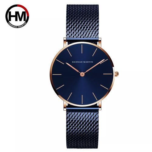 Reloj Hannah Martin Acero Oro Rosa y Azul HAN-15