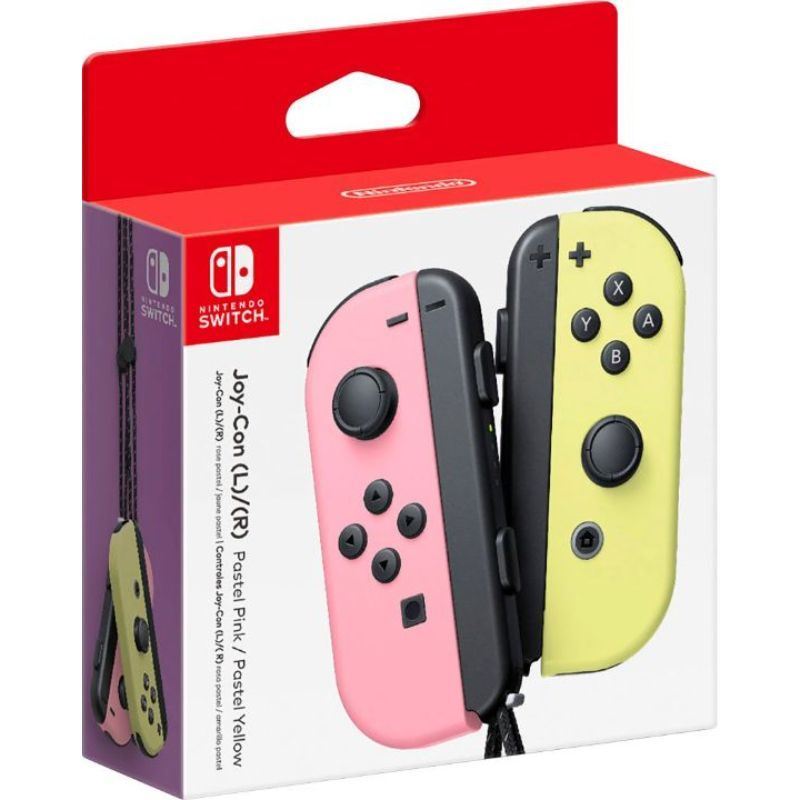 Joy---Con--L-R--Pastel-Rosado-Pastel-Amarillo--Nintendo-Switch-