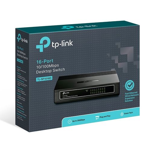 Switch Tp-link- 16 Puertos Tl-sf1016d 10/100mbps