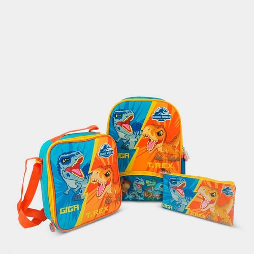 Set 3P Mochila Escolar Scool Infante 804049 Jurassic Park Eva