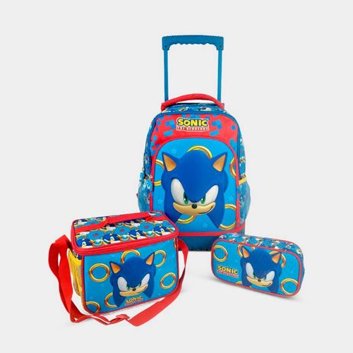 Set 3P Mochi-Rueda Escolar Scool Pre Escolar 803992 Sonic Eva