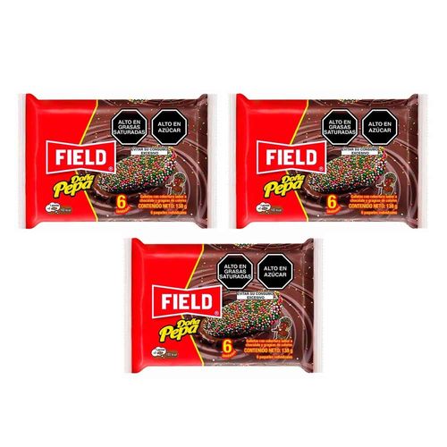 Pack Galleta Doña Pepa FIELD Paquete 6un x 3un