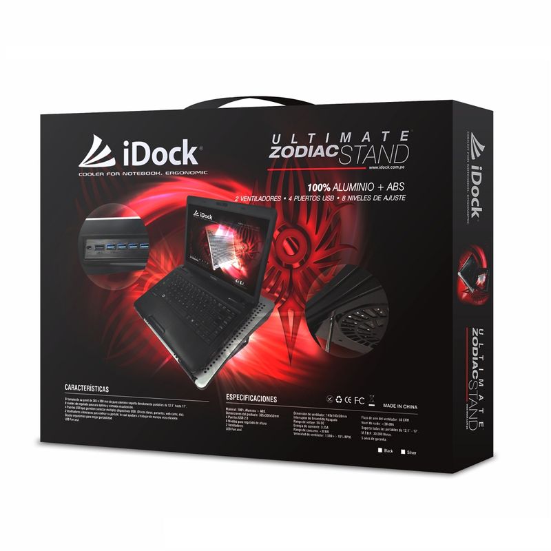 iDock---Cooler-Ultimate-Zodiac-Aluminio-con-4-Puertos-USB-30