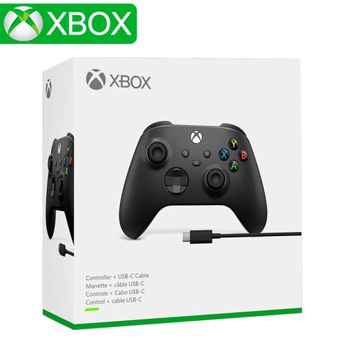 Mando de Xbox One Series XS Cable USB-C Compatible con PC - Negro