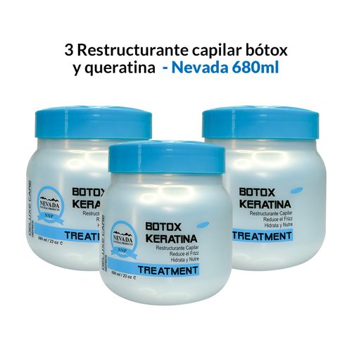 3 Restructurante capilar bótox y queratina 680ml - Nevada