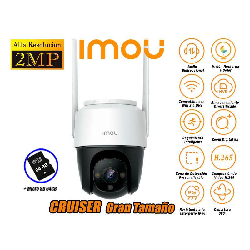 Camara-de-Seguridad-Wi-Fi-IMOU-CRUISER-2MP-360º-Gran-Tamaño-SD-64GB