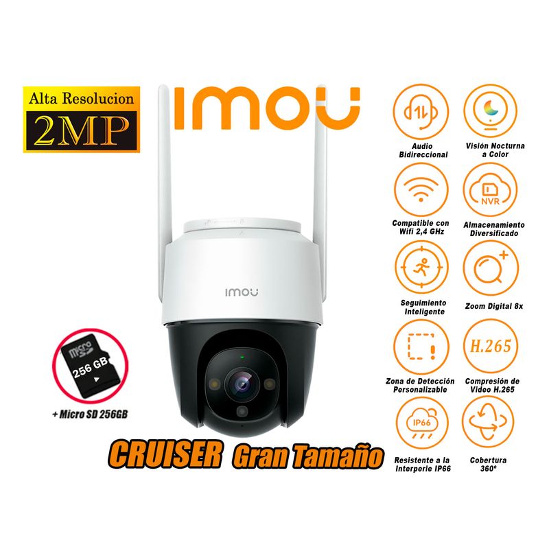 Camara-de-Seguridad-Wi-Fi-IMOU-CRUISER-2MP-360º-Gran-Tamaño-SD-256GB