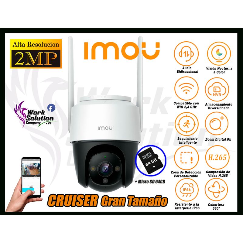 Camara-de-Seguridad-Wi-Fi-IMOU-CRUISER-2MP-360º-Gran-Tamaño-SD-64GB