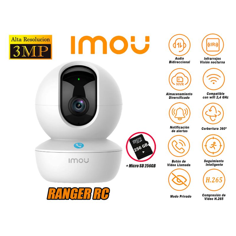 Camara-Seguridad-Wi-Fi-IMOU-RANGER-RC-Gira-360º-3MP-Micro-SD-256GB