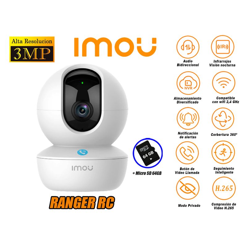 Camara-de-Seguridad-Wi-Fi-IMOU-RANGER-RC-Gira-360º-3MP-Micro-SD-64GB