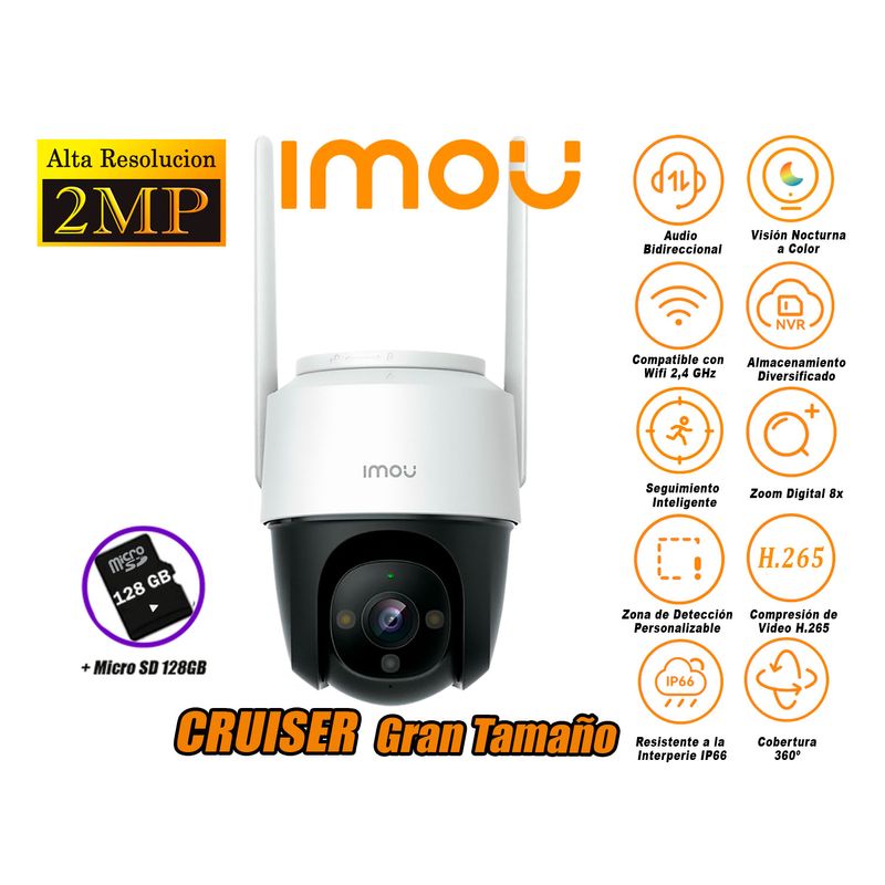 Camara-de-Seguridad-Wi-Fi-IMOU-CRUISER-2MP-360º-Gran-Tamaño-SD-128GB