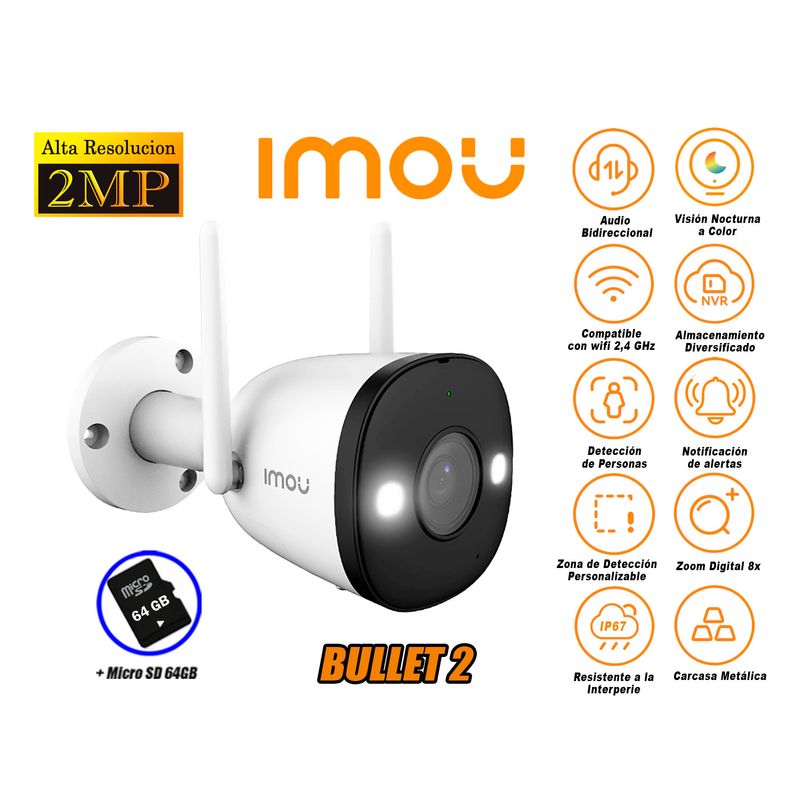 Camara-Seguridad-Wi-Fi-IMOU-BULLET-2-2MP-Full-HD-Externa-Noche-Color-64GB
