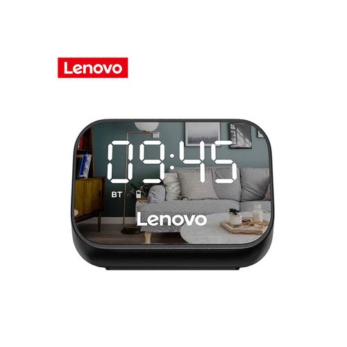 Reloj despertador con altavoz multifuncional lenovo ts13-negro