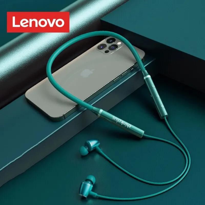 Audifonos-Bluetooth-Lenovo-HE05X-2da-Generacion-banda-magnetica---Verde