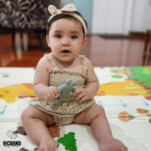 Body Olivia beige con cuadros