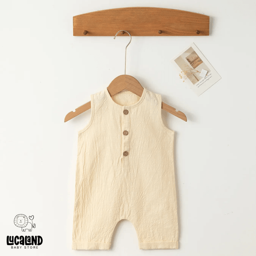 Enterizo beige de muselina unisex