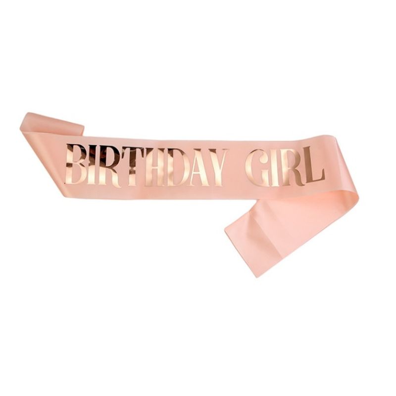 Banda cumpleaños Birthday Girl oro rosa - Shopstar