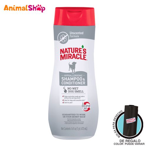 Shampoo Perro Nature'S Miracle 2 En 1 Hipoalergénico 473Ml