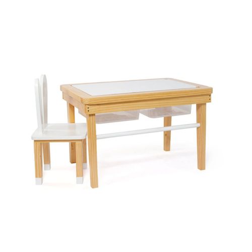 Mesa Sensorial Mi Madera Perfecta Con 2 Sillas