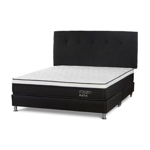 Box Tarima Path Queen R.N Bennet Grafito + 2 Almohadas