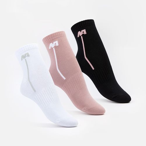 ROPA NEW ATHLETIC PACK 3 MEDIAS CANILLERAS COLORES ROSA