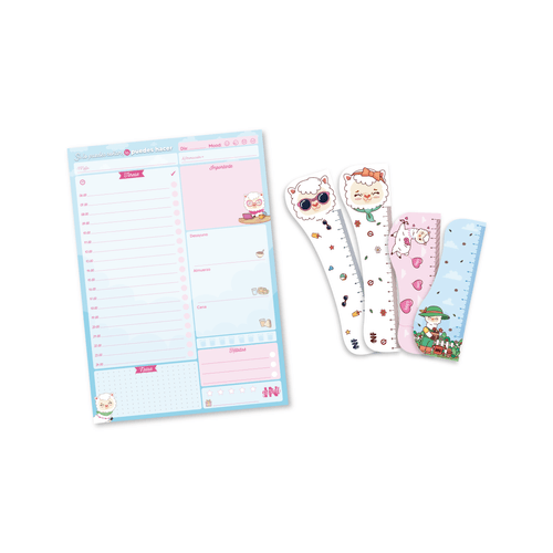 Pack Ingenial Llami diary: planner diario + set de reglas