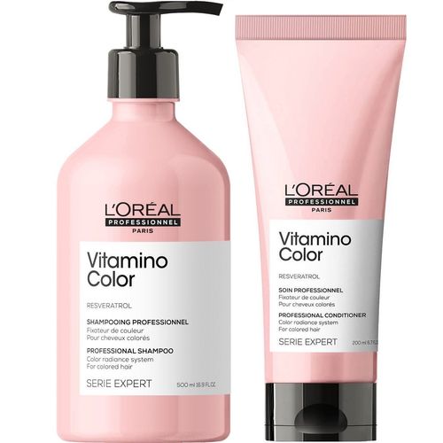 Shampoo Cabello Teñido 500ml + Conditioner 200ml LOreal Vitamino Color