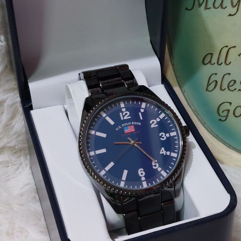 Reloj-US-Polo-Assn-US8641-Analogico-para-Hombre-Negro-Azul