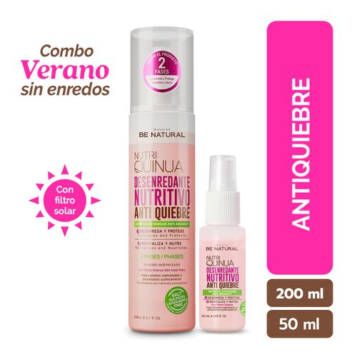 Be Natural Combo Desenredante Antiquiebre Nutri Quinua 200ml+50ml