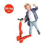Scooter-2-en-1-para-niños-con-Luces-RGB-Rojo