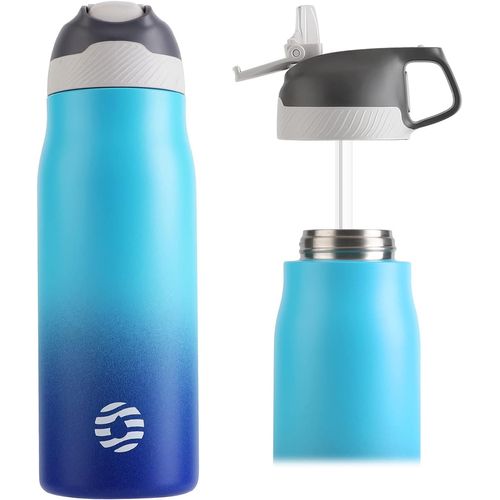 FJBottle - Botella de agua deportiva con aislamiento de acero inoxidable - Azul