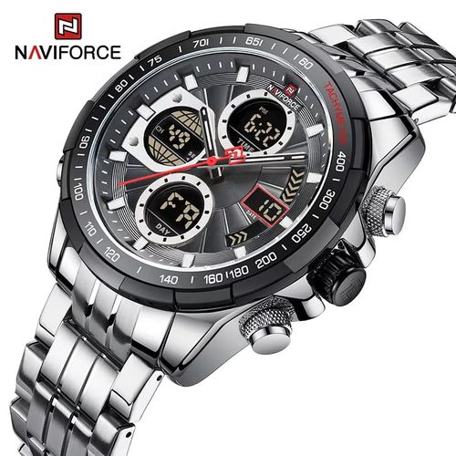 Reloj Naviforce Acero Plateado y Negro NAV-50