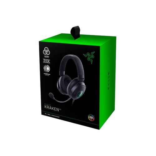 Auricular Gaming Razer Kraken V3 Hypersense USB Black