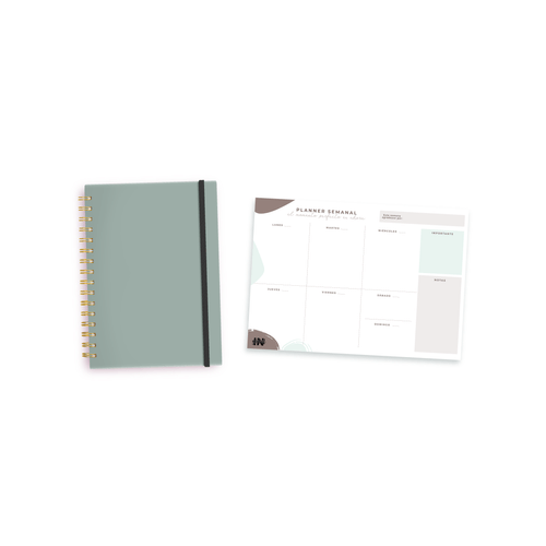 Pack Ingenial Green: agenda diaria infinita + planner semanal