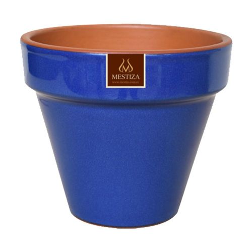 Maceta Cerámica Estandar Full 24 Azul Imperial