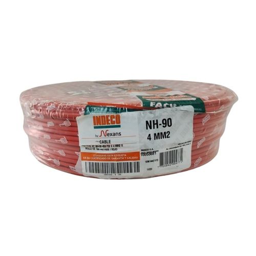 Cable Freetox-pc Nh90 450/750v 4mm2 Rojo R100 Indeco
