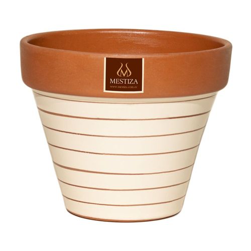Maceta Cerámica Estandar Terracolor 19 Terrabeige