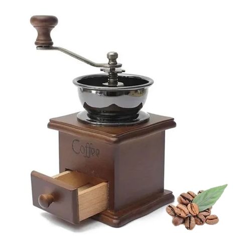 Molinillo Para Café y Especias Manual De Madera Modelo Retro