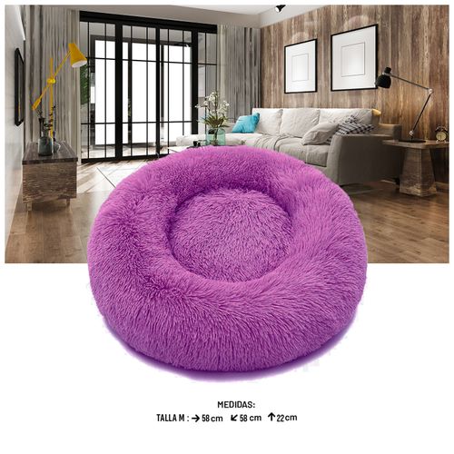 Cama Dona para Perros y Gatos Mascota Morado M   - copy