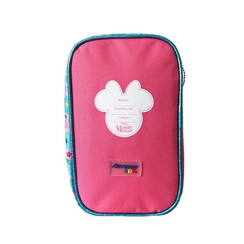 Cartuchera Escolar Infantil Tipo Libro Minnie Pink Bow