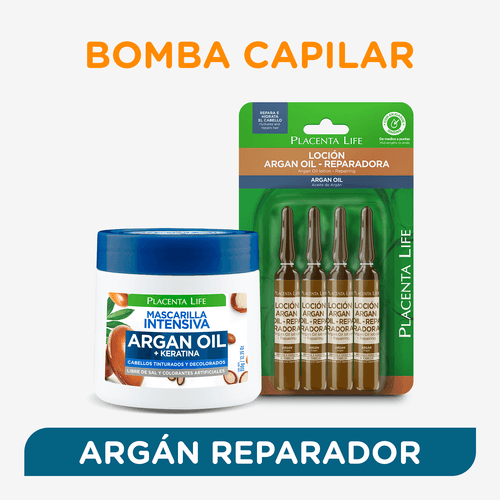 Placenta Life Bomba Capilar Argán Reparador