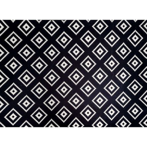 Alfombra Cuadrados Negro 150 cm x 200 cm