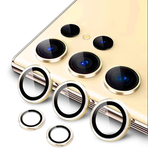 PROTECTOR DE CAMARA METALICO COMPATIBLE CON SAMSUNG GALAXY S23 ULTRA GOLD