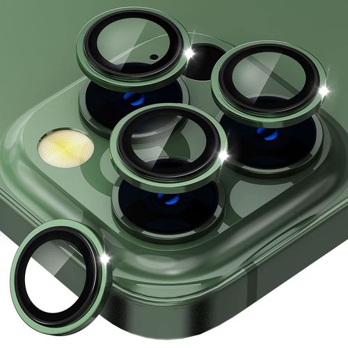 PROTECTOR DE CAMARA METALICO COMPATIBLE CON IPHONE 13 PRO-13 PRO MAX GREEN