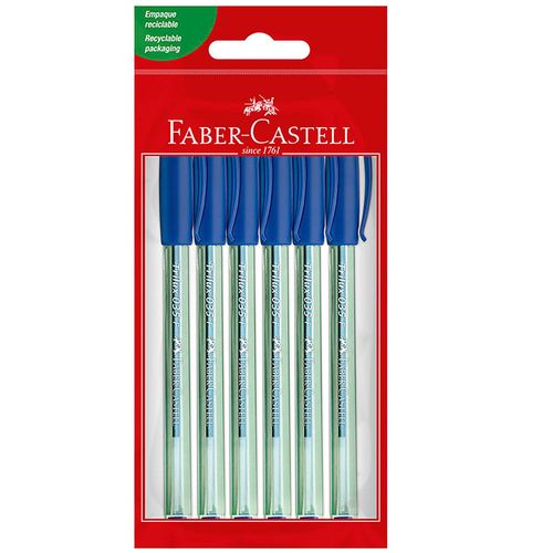 Bolígrafo FABER CASTELL Trilux 035 Blíster 6un
