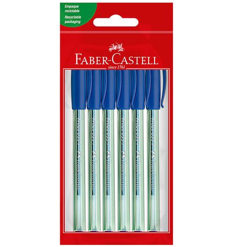 Bolígrafo FABER CASTELL Trilux 035 Blíster 6un