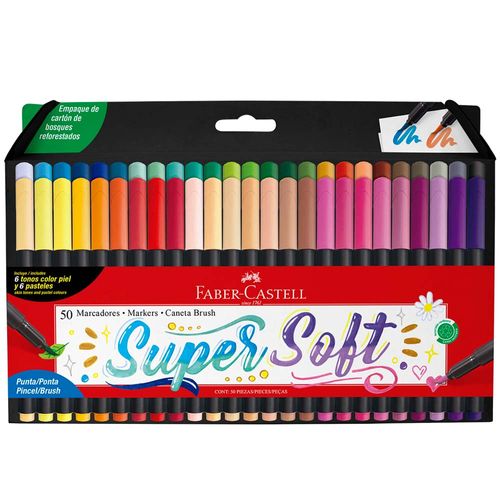Marcador Supersoft FABER CASTELL Est CTN 50un