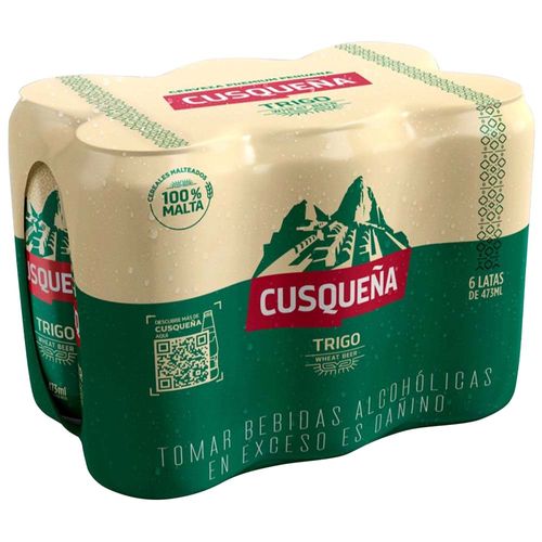 Cerveza CUSQUEÑA Trigo Lata 473ml Paquete 6un