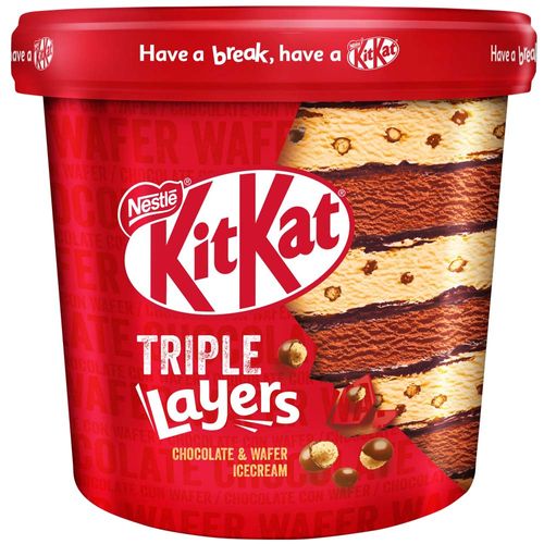 Helado NESTLE Kit Kat Triple Layers Pote 900ml