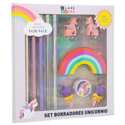 Set CLASS&WORK Borrador Unicornio